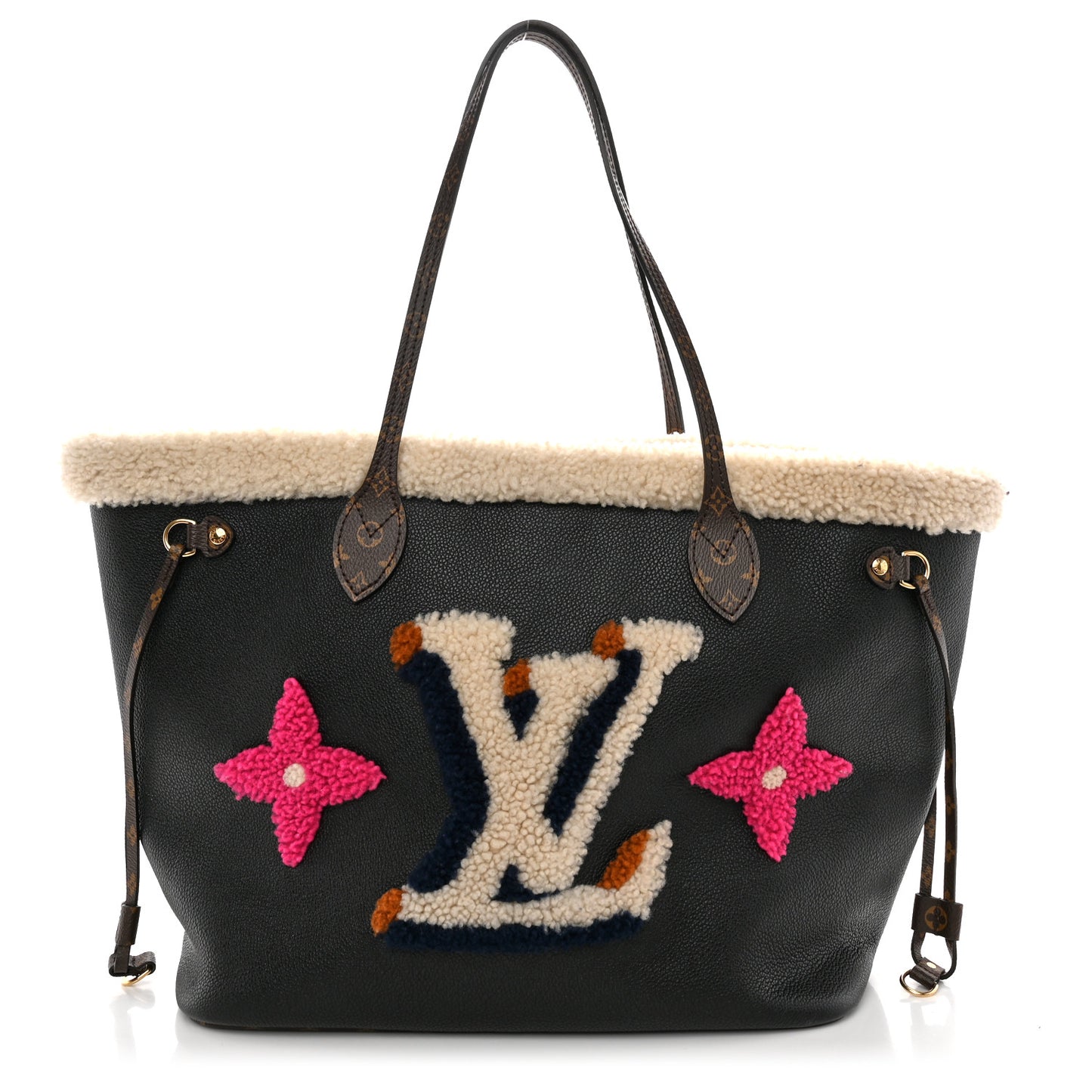 Calfskin Monogram Teddy Neverfull MM Black