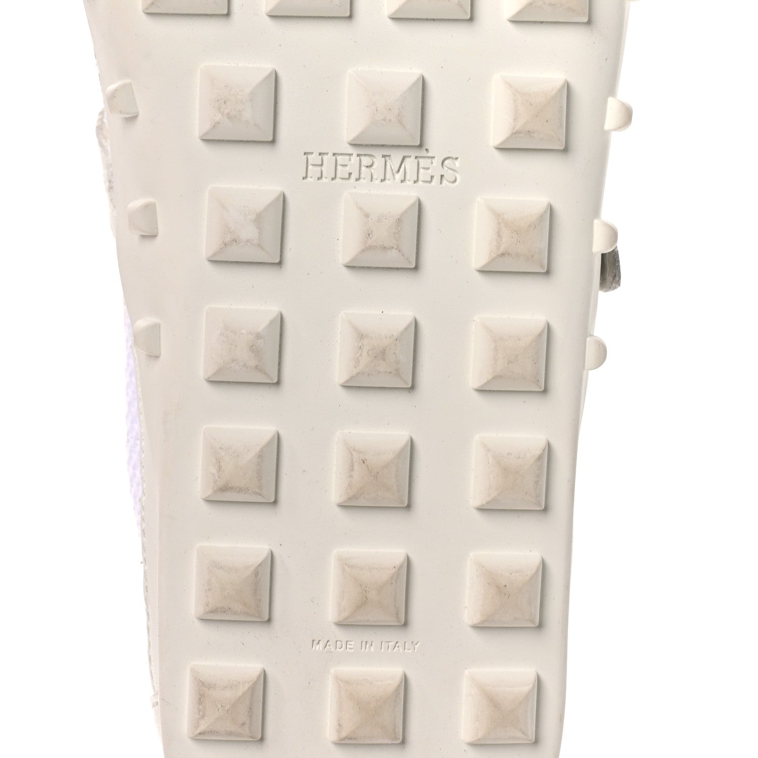 Hermes Crochet Knit Calfskin Kichu Ballet Flats 39 White 9 of 9