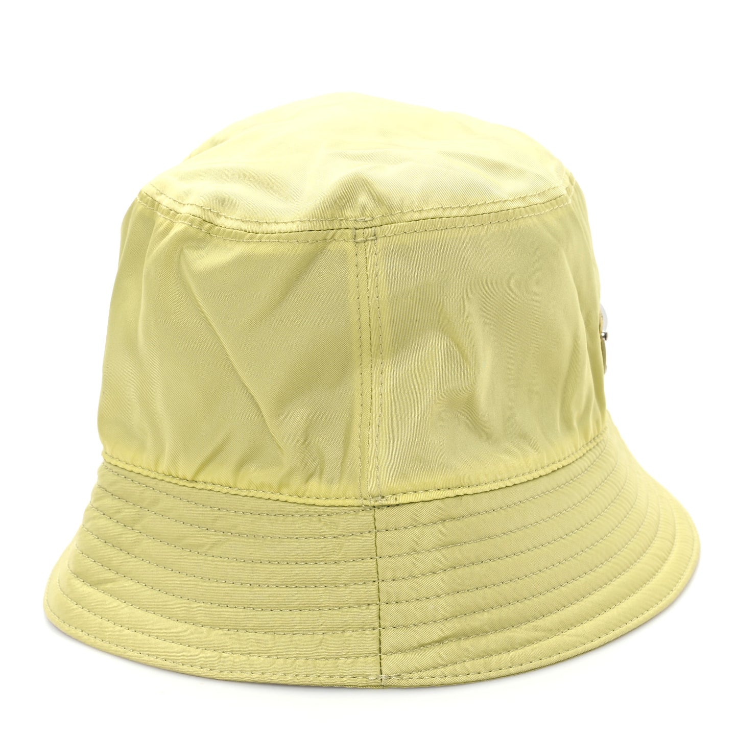 Re-Nylon Metal Triangle Logo Mens Bucket Hat M Giallo