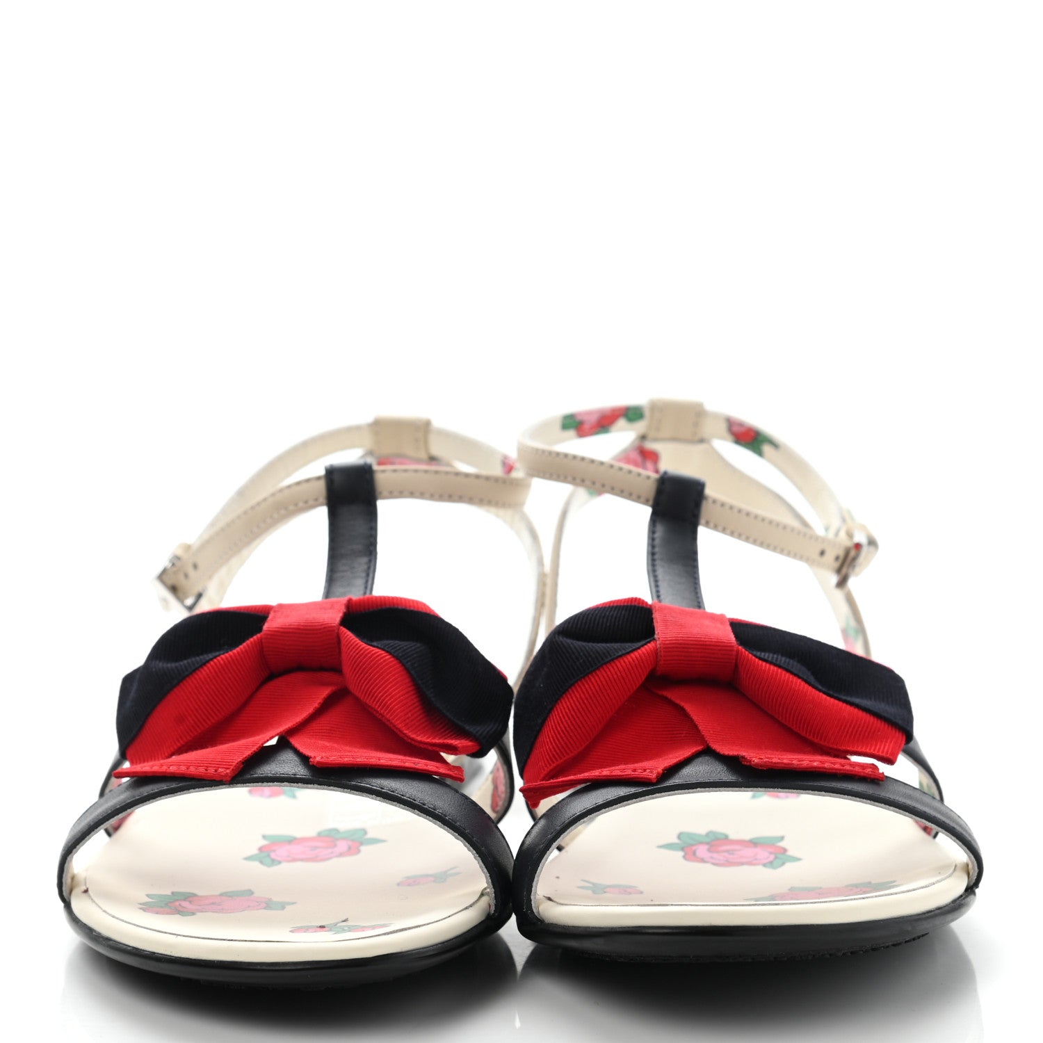 Gucci Calfskin Web Bow Children's Sandals 35 White 2 of 11