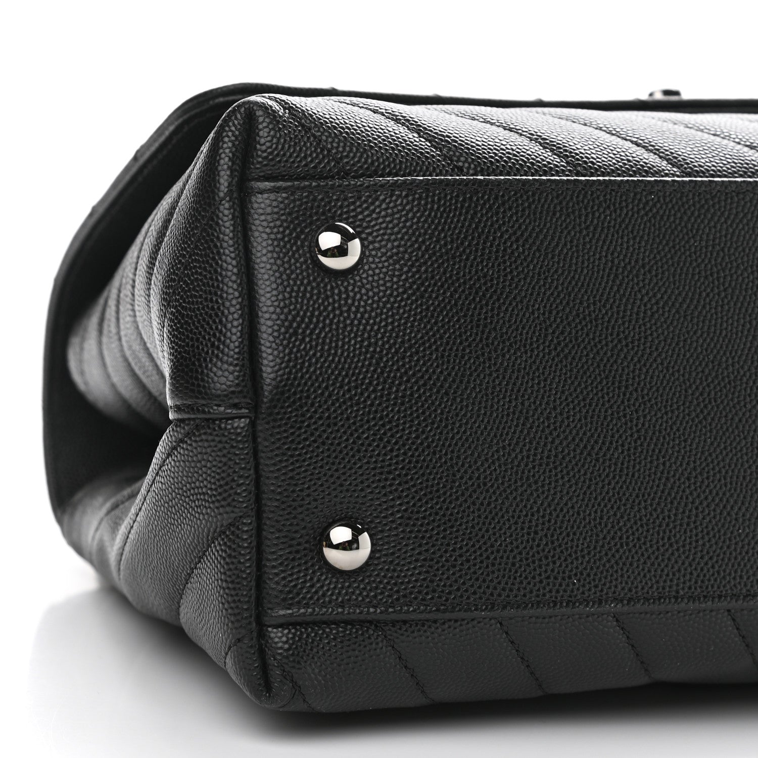 Chanel Caviar Chevron Quilted Small Coco Handle Flap Black 9 of 10