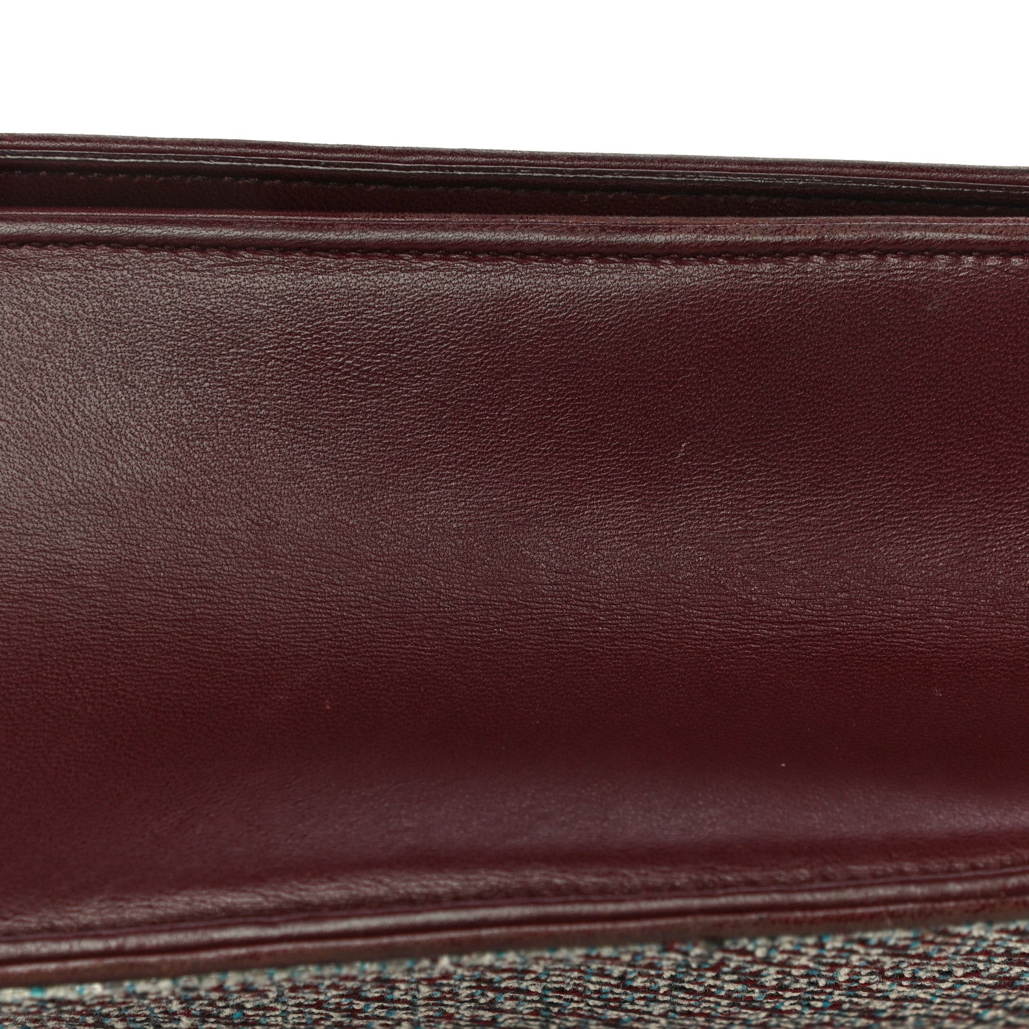 Christian Dior Tweed Calfskin Medium Diorama Flap Bag Burgundy Multicolor 19 of 32