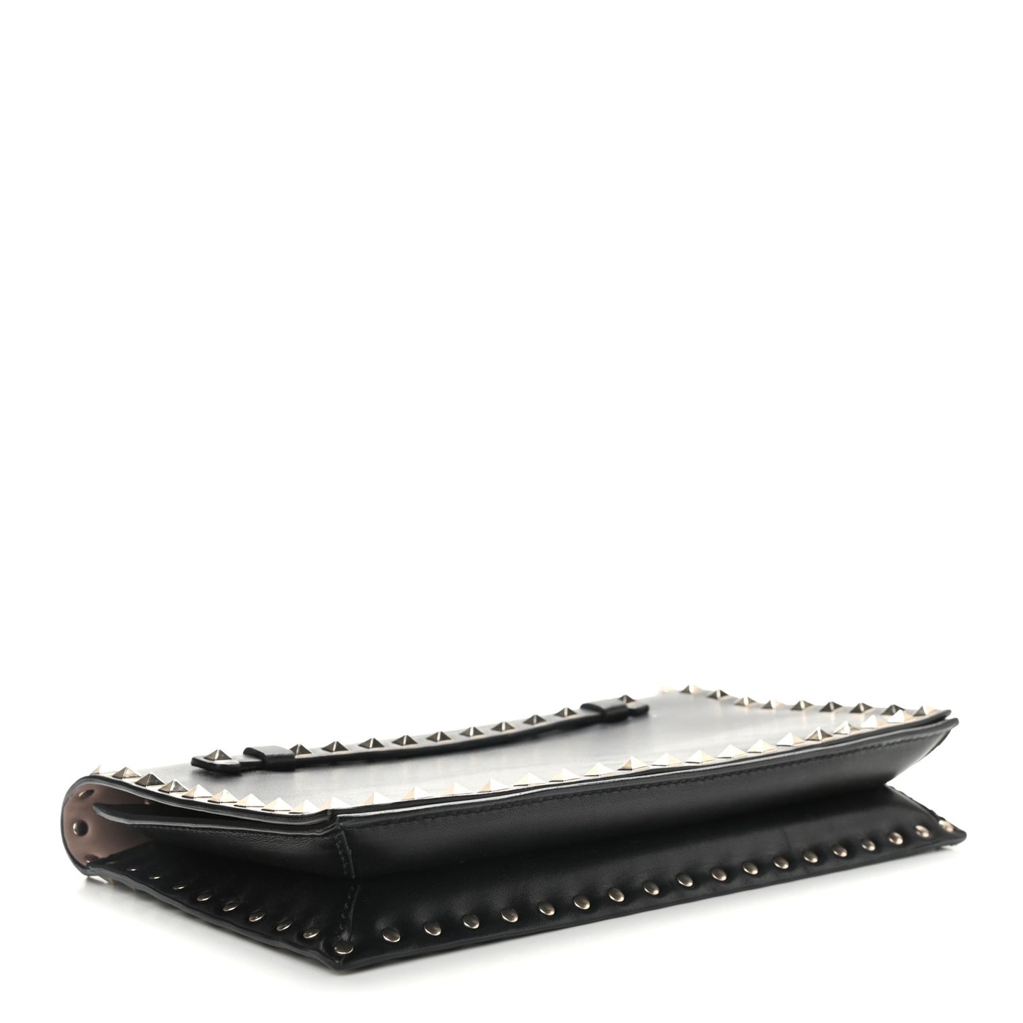Nappa Rockstud Wristlet Clutch Black