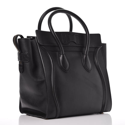 Celine Smooth Calfskin Mini Luggage Black 3 of 11