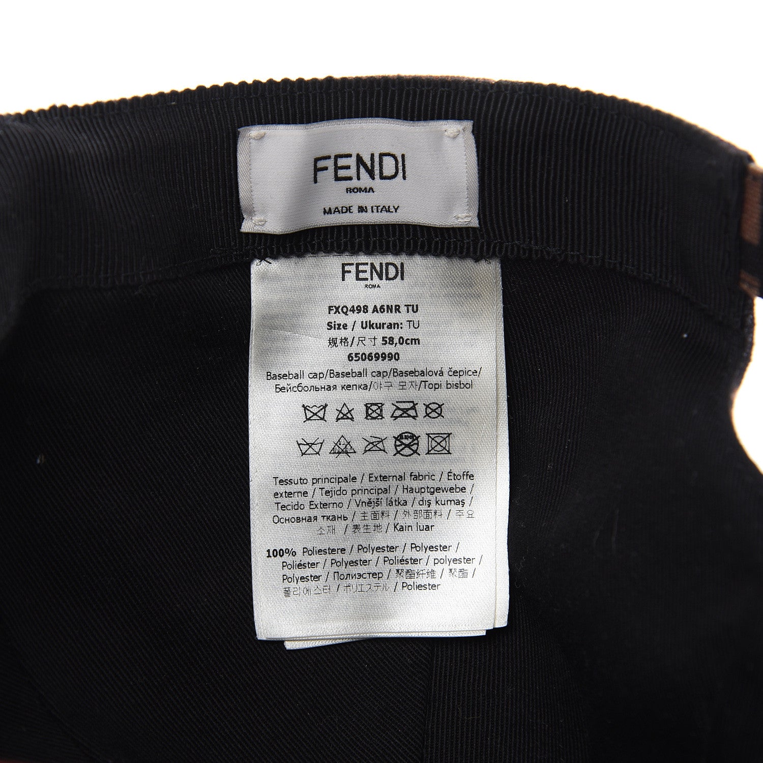 Fendi Canvas FF Reloaded Baseball Hat Tobacco Red 5 of 8