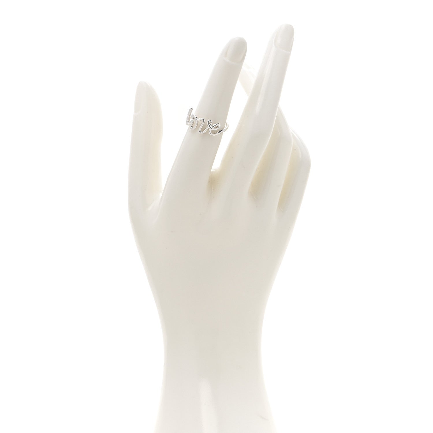 Tiffany Sterling Silver Paloma Picasso Graffiti Love Ring 52 6 2 of 4
