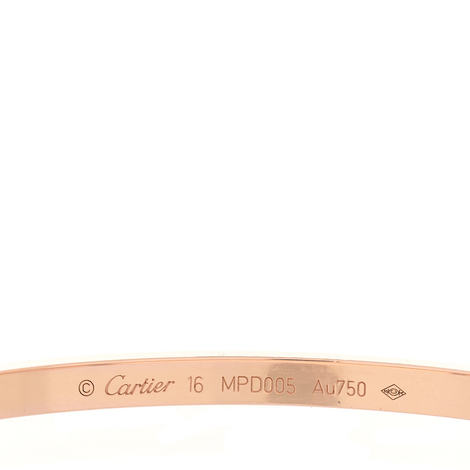 Cartier 18K Pink Gold Small LOVE Bracelet 16 9 of 10