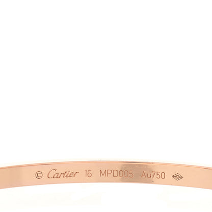 Cartier 18K Pink Gold Small LOVE Bracelet 16 9 of 10