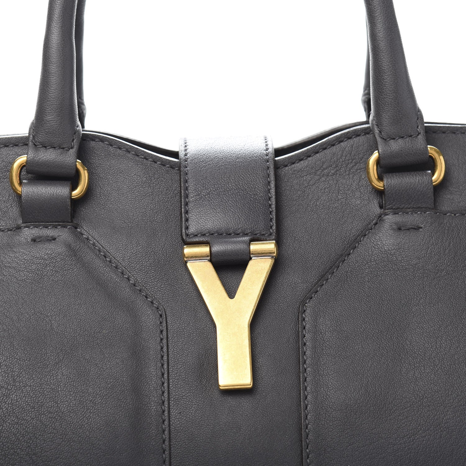 Saint Laurent Sheepskin Large Cabas ChYc Grey 10 of 10