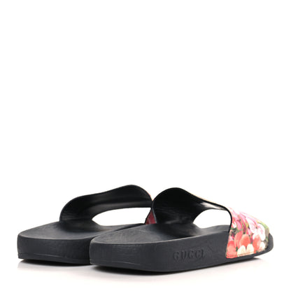 Gucci GG Supreme Monogram Blooms Slide Sandals 38 Beige Multicolor 4 of 6