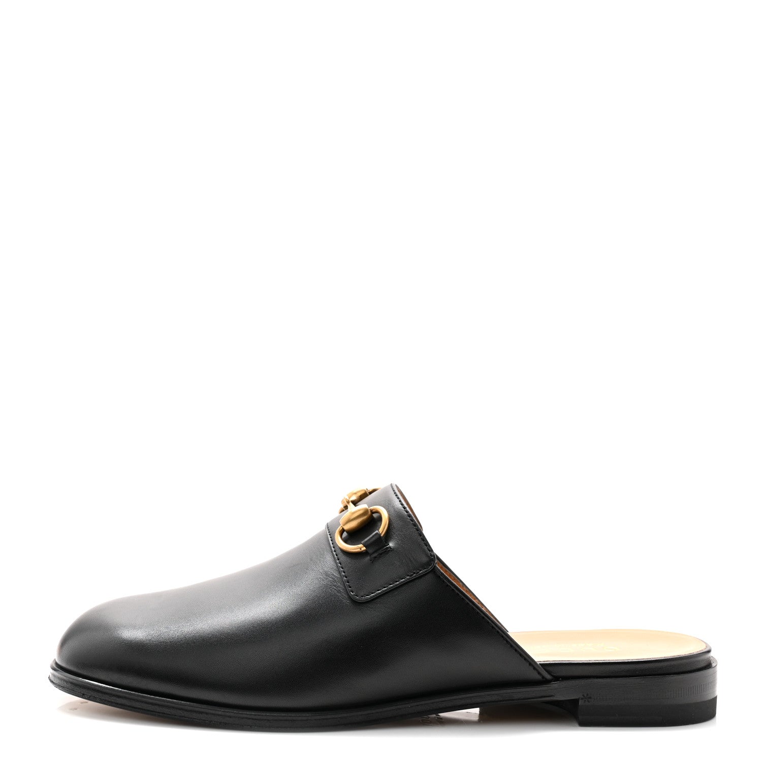 Gucci Jakarta Calfskin Mens Horsebit Slippers 7 Black 1 of 10