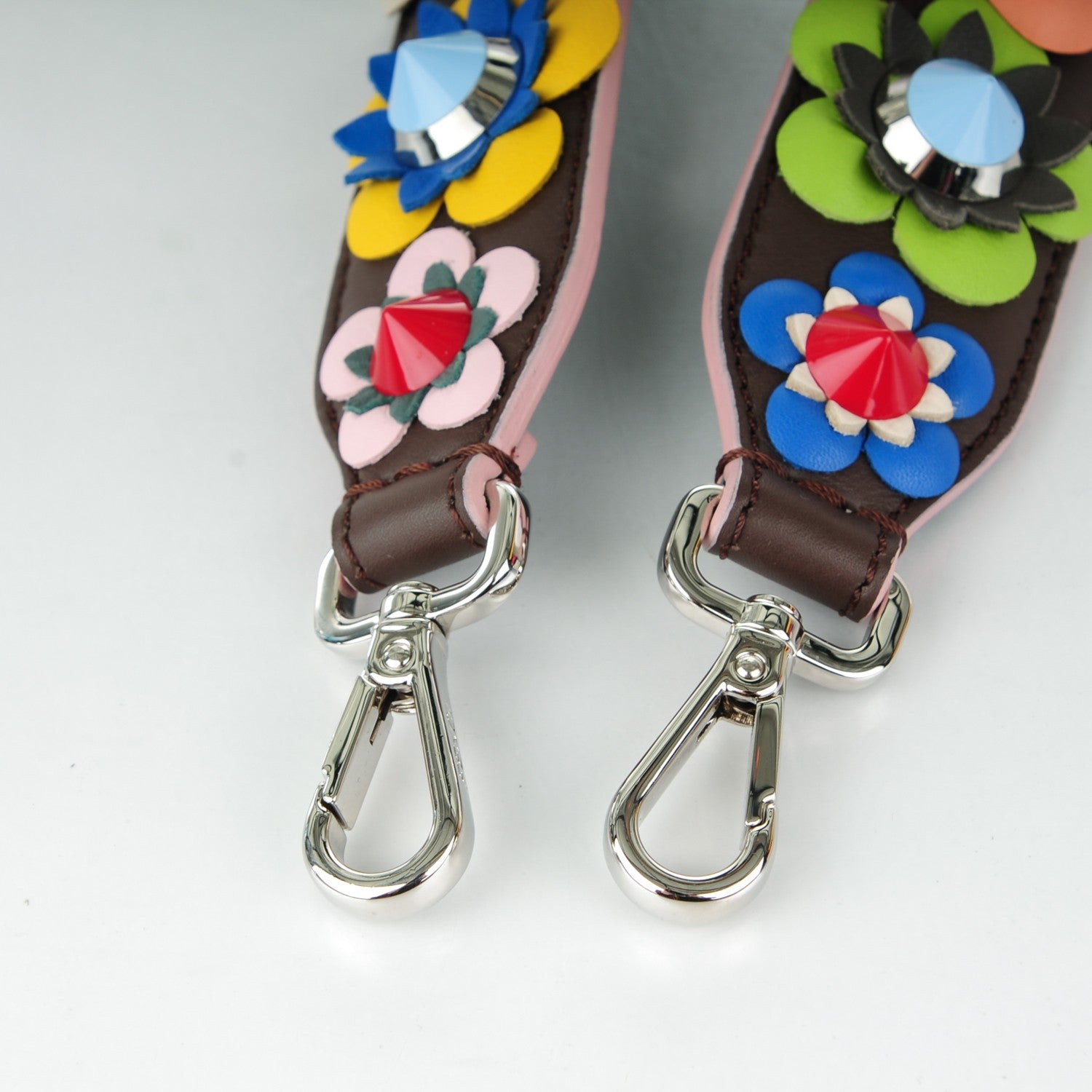 Fendi Vitello Dolce Flowerland Studded Strap You Moresco Malachite 3 of 4