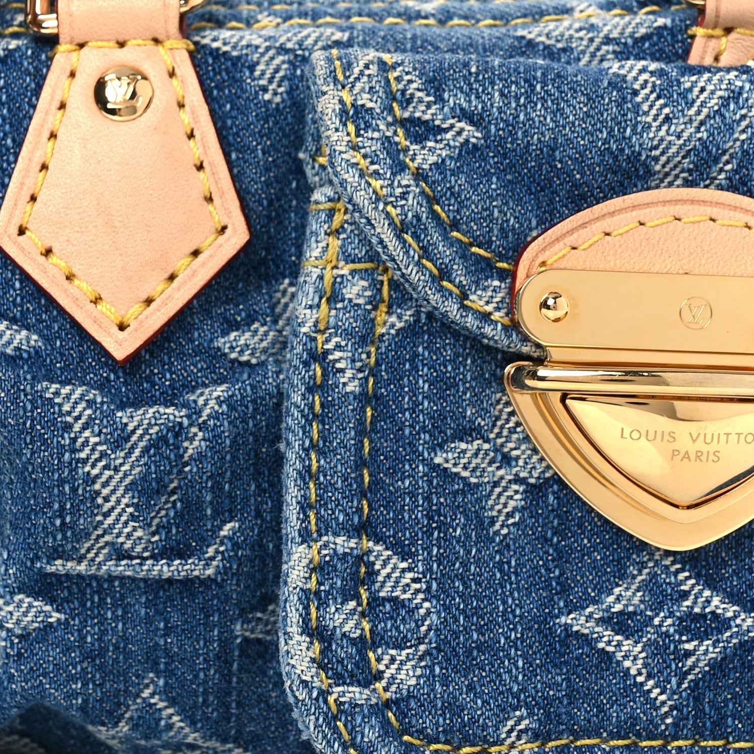 Louis Vuitton Monogram Denim Nano Speedy Blue 7 of 9