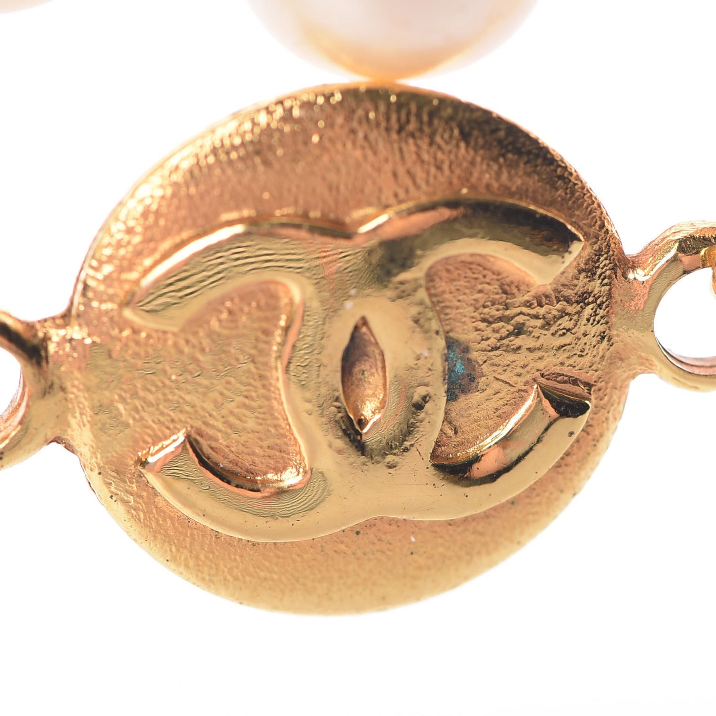 Pearl CC Necklace Gold