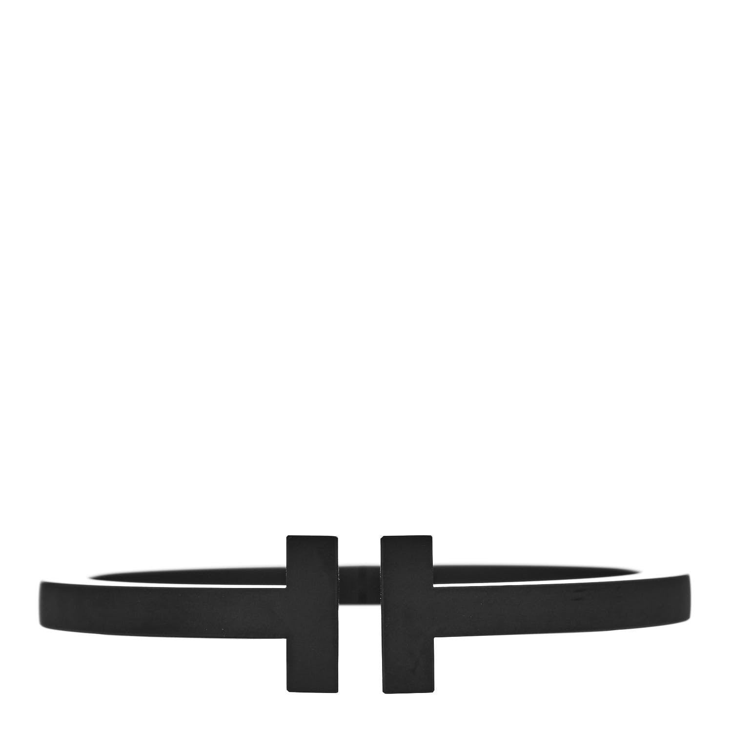 Tiffany Black-Coated Stainless Steel T Square Bracelet 1 of 4