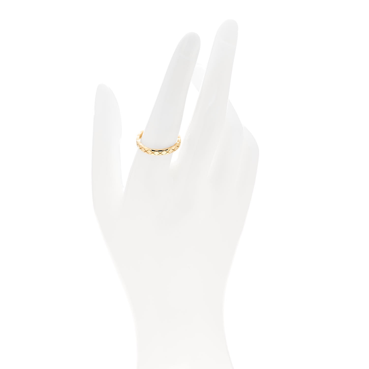 Chanel 18K Yellow Gold Mini Coco Crush Ring 57 8 2 of 5