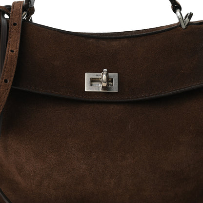 Balenciaga Waxed Suede Mini Rodeo Top Handle Handbag Light Espresso 8 of 10