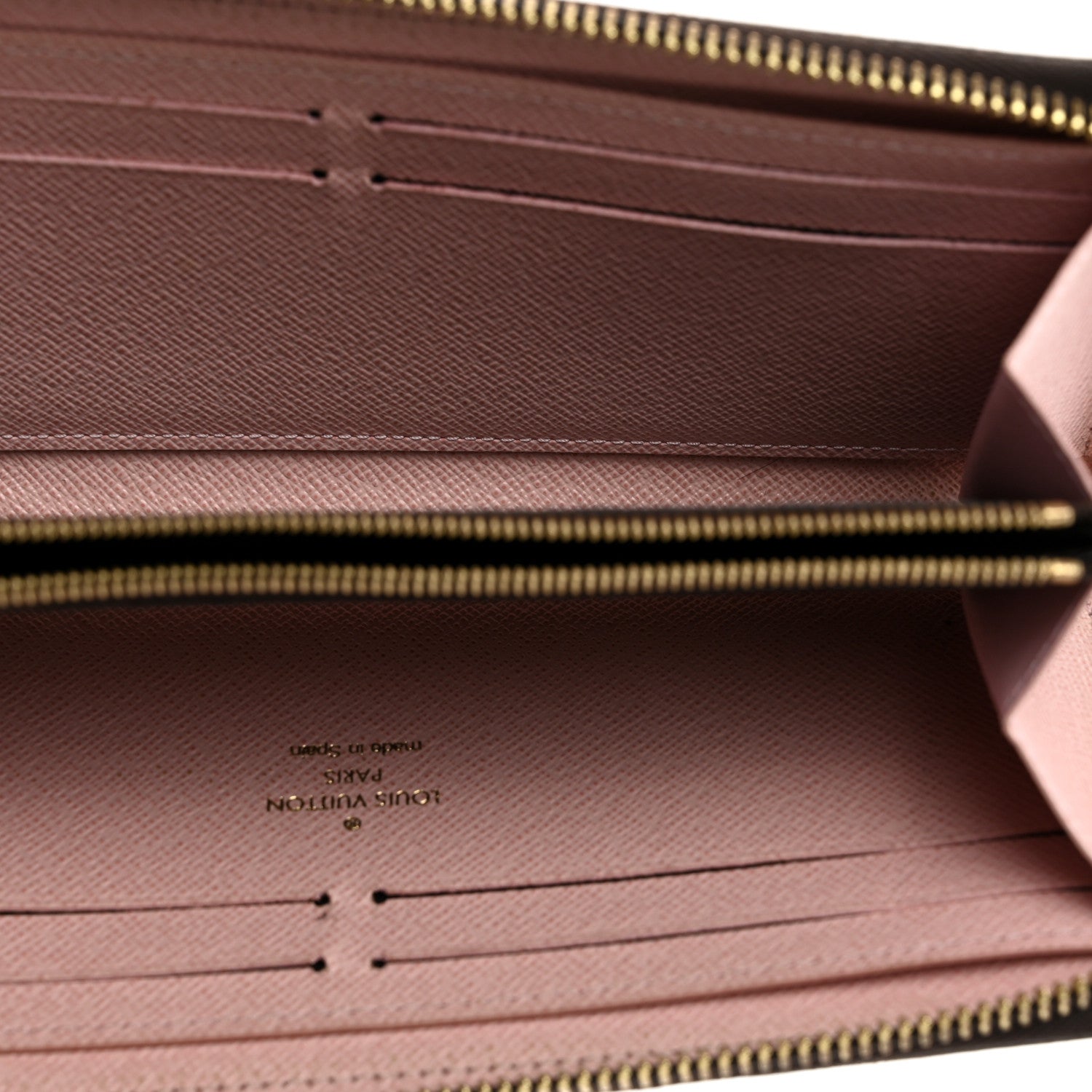 Louis Vuitton Damier Ebene Clemence Wallet Rose Ballerine 5 of 7