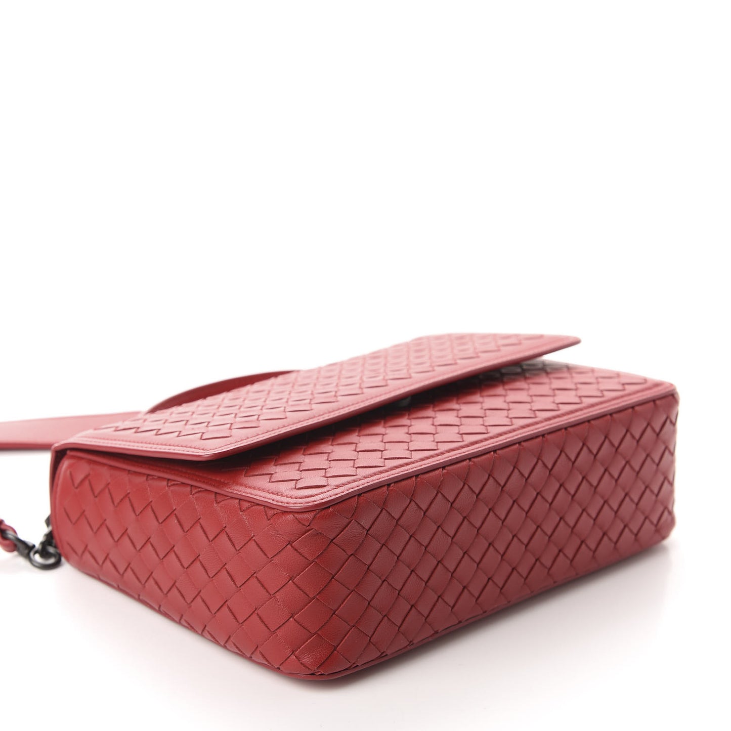 Nappa Intrecciato Alumna Bag China Red