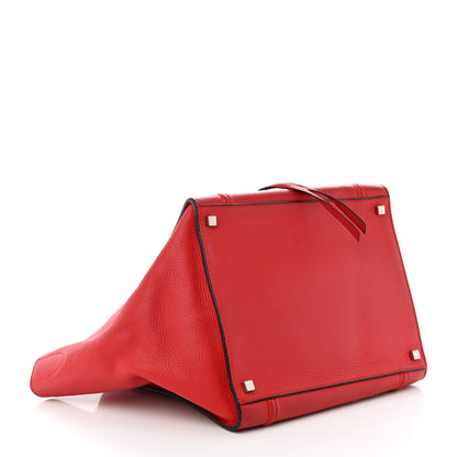 Celine Supple Calfskin Medium Phantom Luggage Red 4 of 17