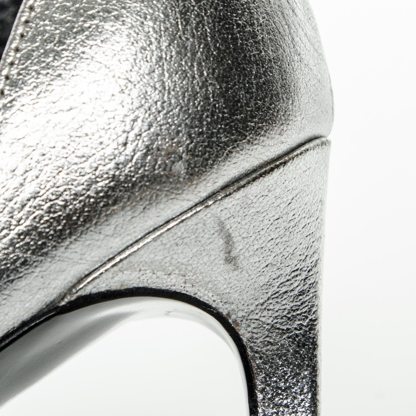 Metallic Calfskin Jane 110 Ankle Strap Sandals 36.5 Silver