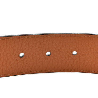 Louis Vuitton Taurillon Calfskin 30mm LV Initiales Reversible Belt 110 44 Black 3 of 5
