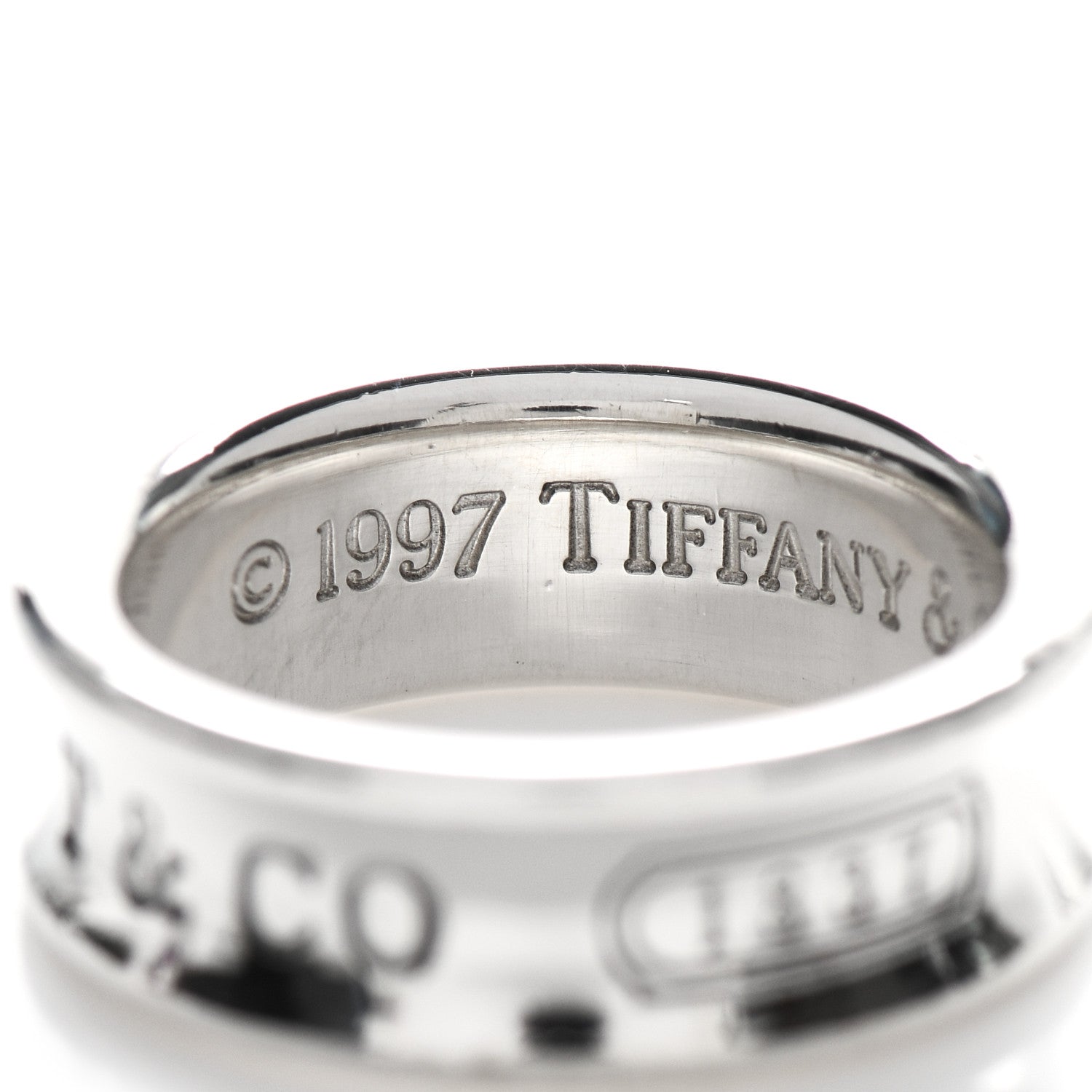 Tiffany Sterling Silver 1837 Band Ring 51 5.75 4 of 5