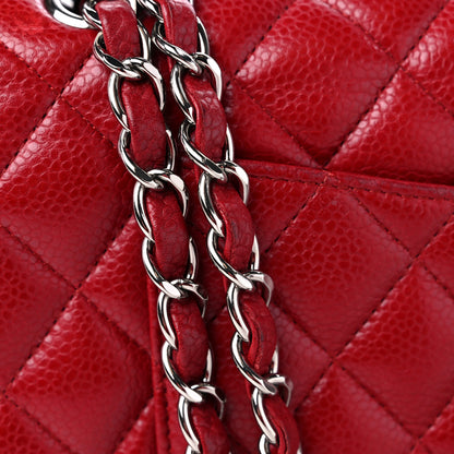Chanel Caviar Quilted Medium Double Flap Dark Red 19 of 20