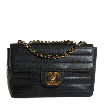Chanel Caviar Horizontal Quilt Jumbo Flap Black 1 of 10