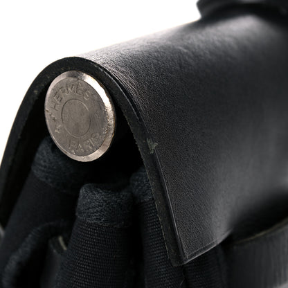 Hermes Toile Vache Calfskin Herbag 30 PM Backpack Black 26 of 28