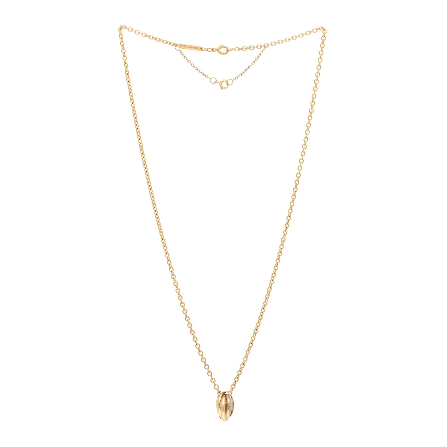 Cartier 18K Pink Yellow White Gold Trinity Pendant Necklace 3 of 4