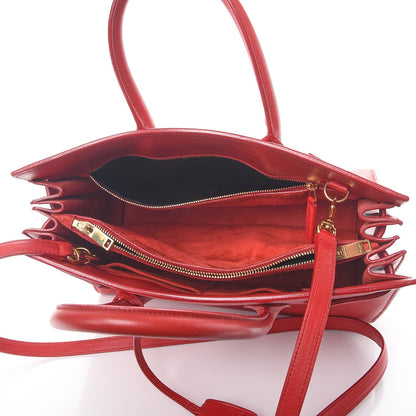 Saint Laurent Grained Calfskin Small Sac De Jour Lipstick Red 4 of 10