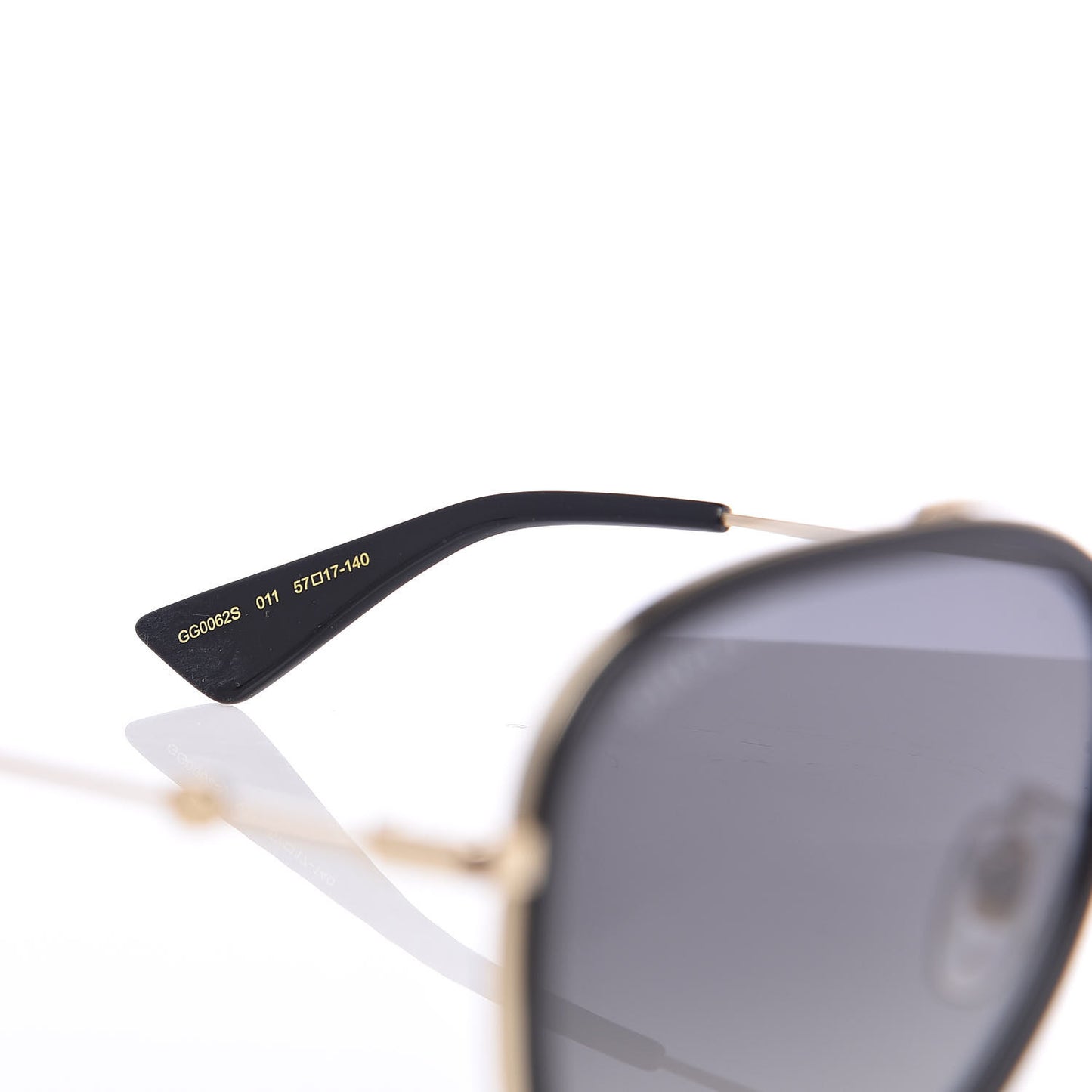 Aviator Sunglasses GG0062S Black Gold