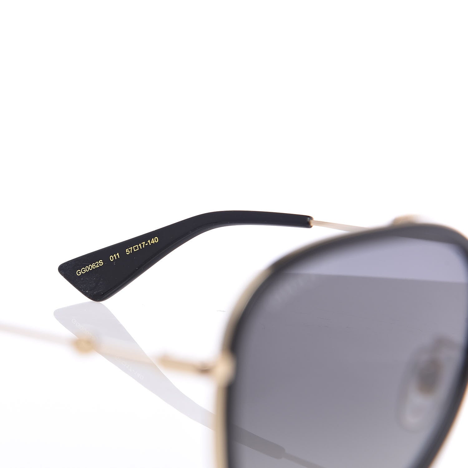 Gucci Aviator Sunglasses GG0062S Black Gold 5 of 8