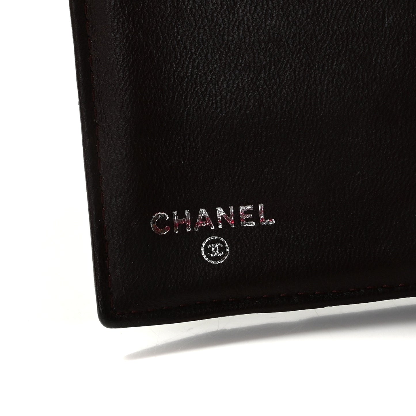 Lambskin Quilted Large Gusset Flap Wallet Black