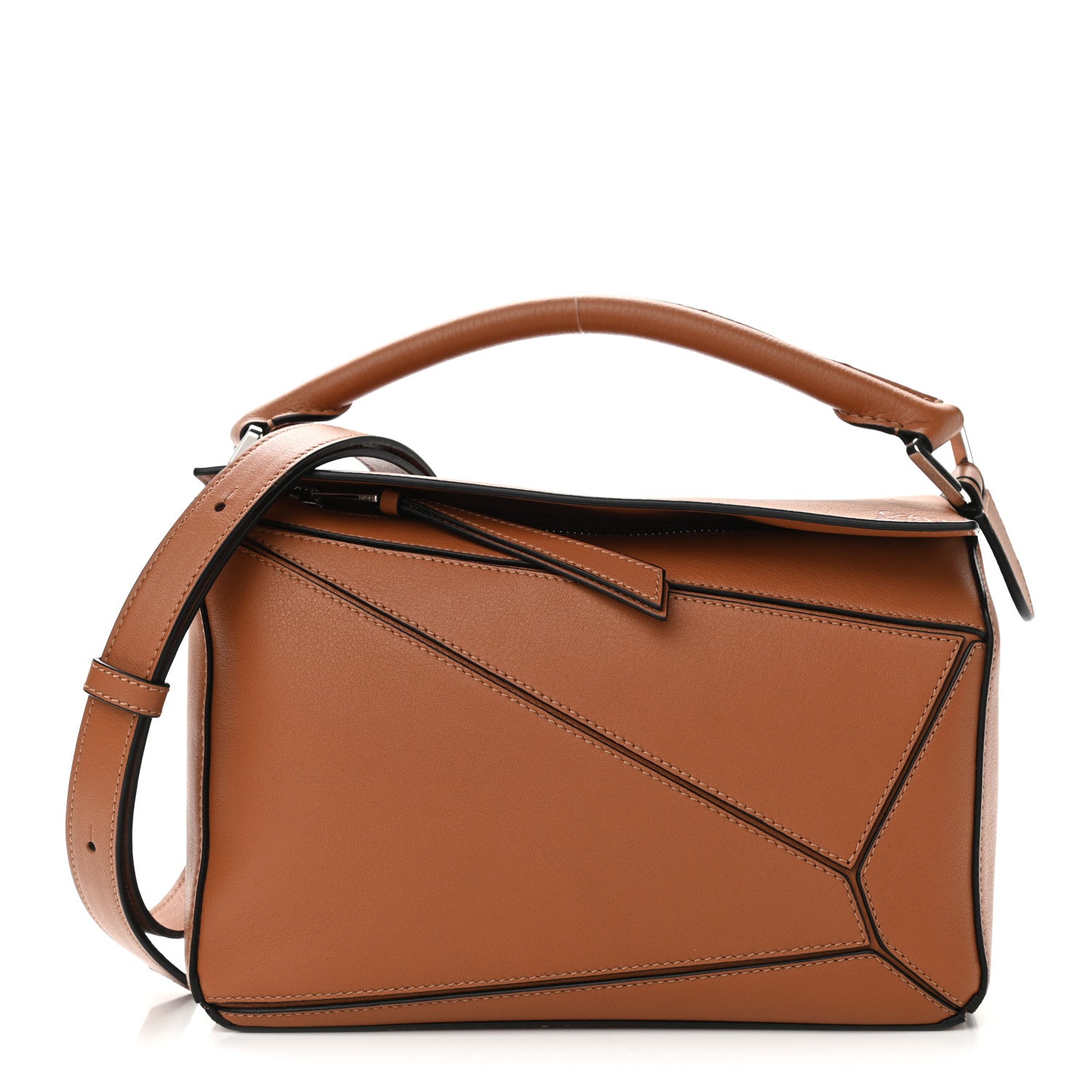 Loewe Calfskin Small Puzzle Bag Tan 1 of 9