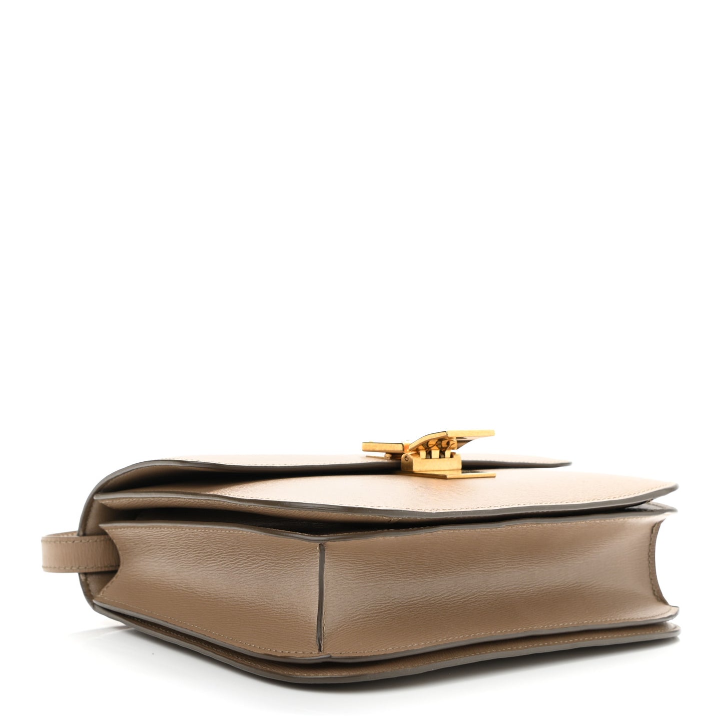 Liege Calfskin Medium Classic Box Flap Bag Taupe