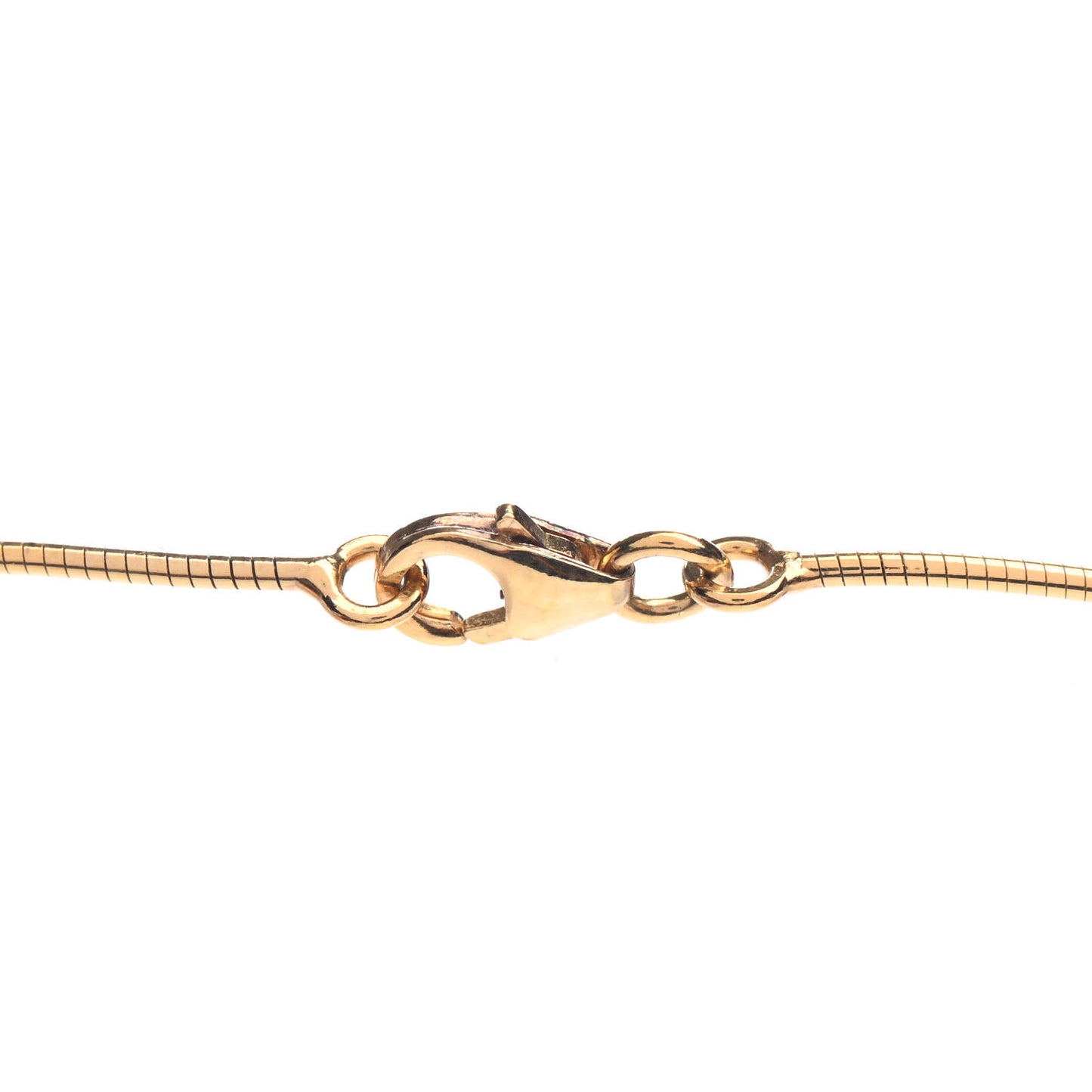 Gold Lacquered Cage d'H Pendant Necklace Rose Indien