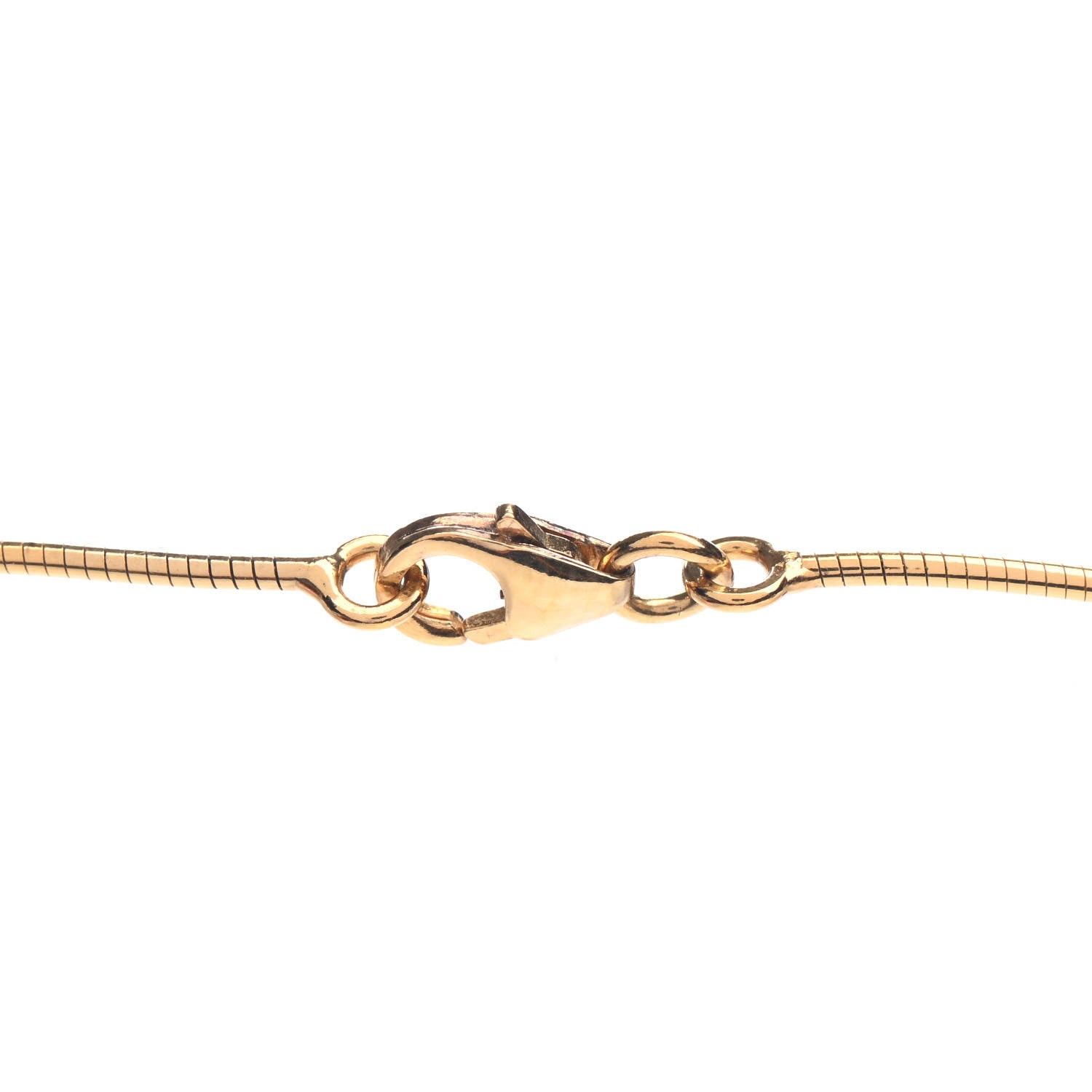 Hermes Gold Lacquered Cage d'H Pendant Necklace Rose Indien 4 of 4