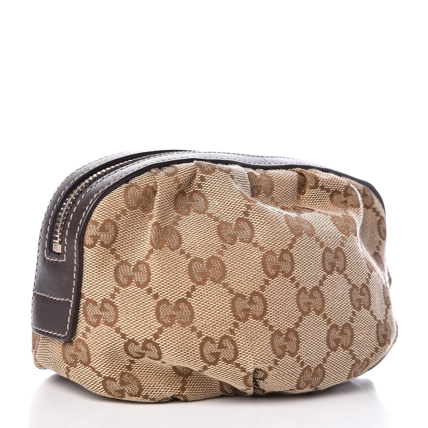 Gucci Monogram Medium Bamboo Cosmetic Case Dark Brown 3 of 9