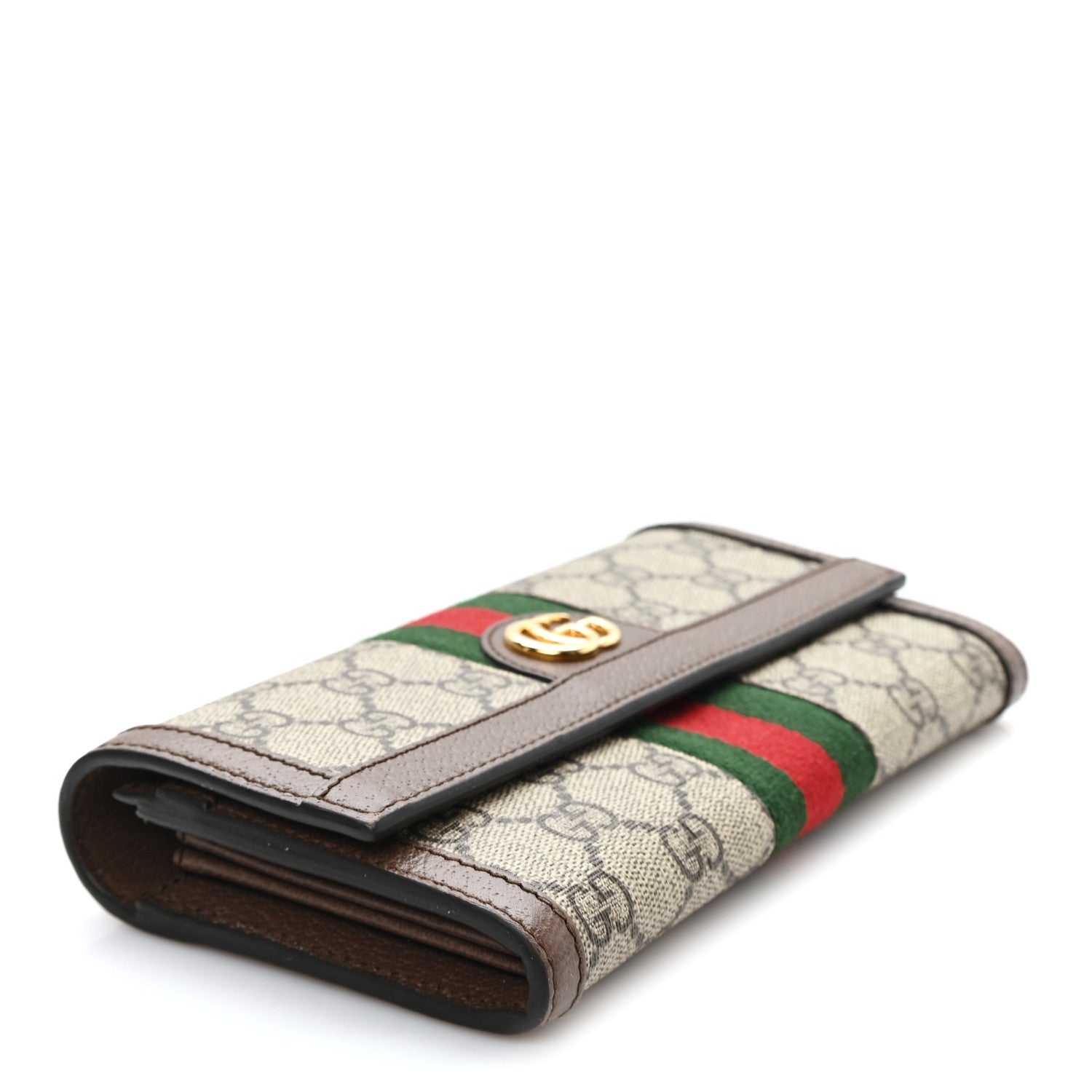 Gucci GG Supreme Monogram Web Ophidia Continental Wallet Brown 4 of 8