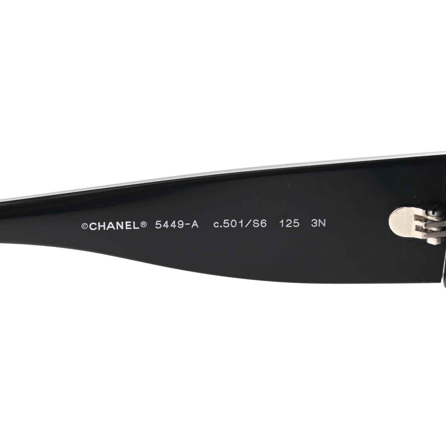 Chanel Acetate Shield Sunglasses 5449-A Black 6 of 10
