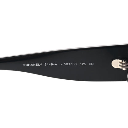 Chanel Acetate Shield Sunglasses 5449-A Black 6 of 10