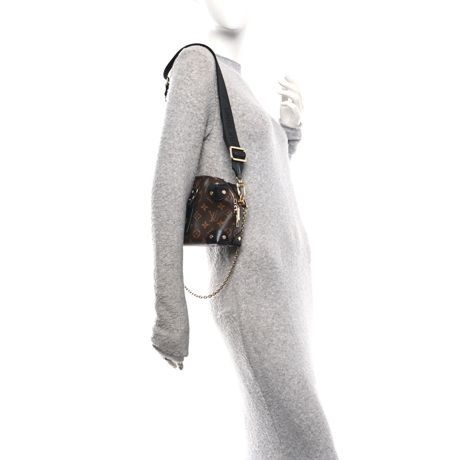 Louis Vuitton Monogram Petite Malle Souple Black 2 of 12
