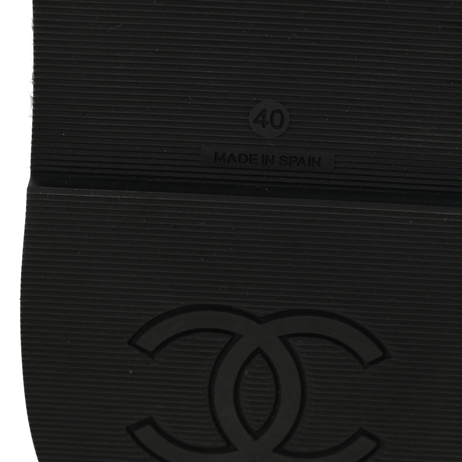 Chanel Wool Alpaca Chain CC Slide Sandals 40 Black 9 of 9