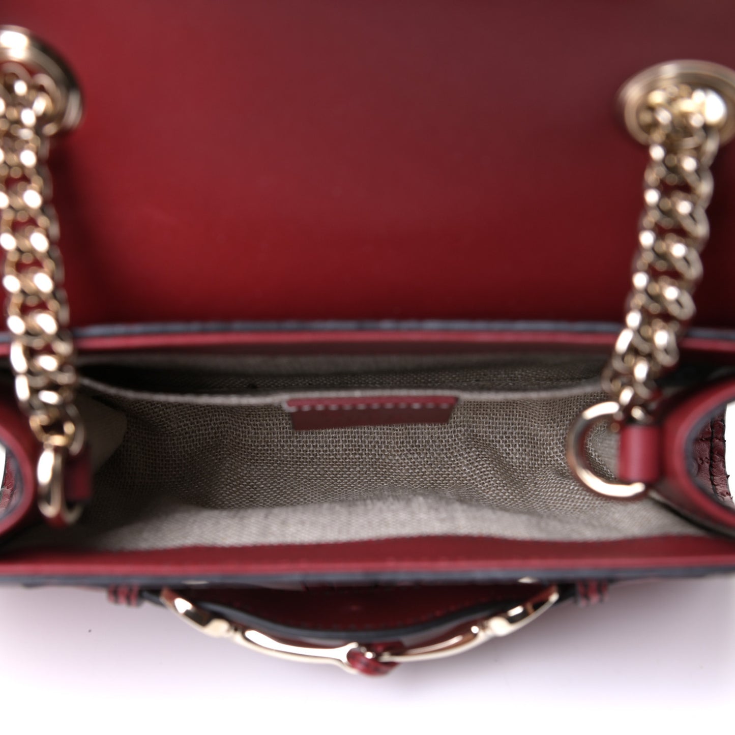 Soft Microguccissima Mini Emily Chain Shoulder Bag Rosso