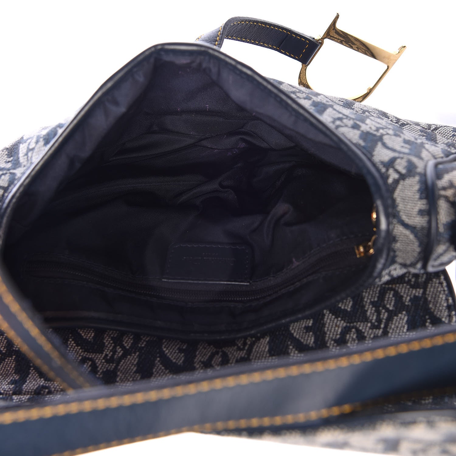 Christian Dior Monogram Saddle Bag Blue 7 of 9