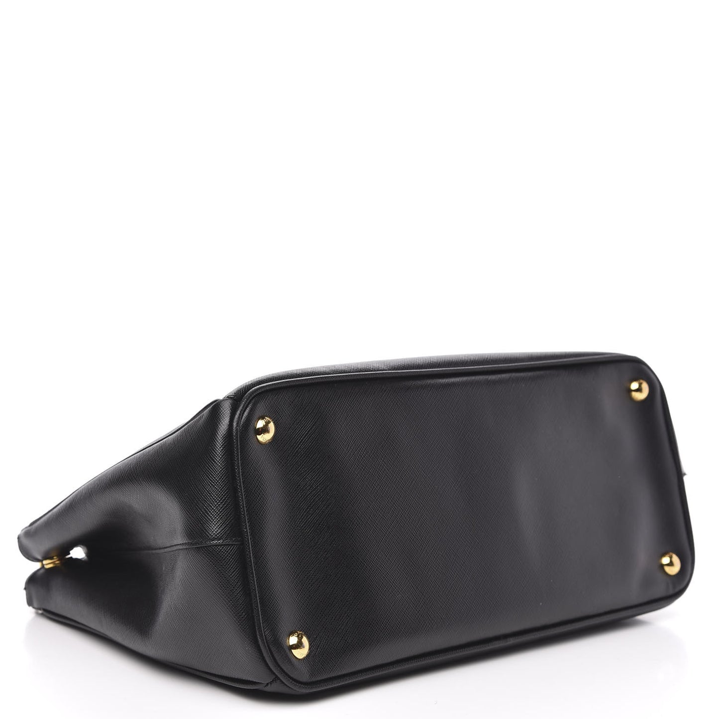 Saffiano Medium Galleria Double Zip Tote Black