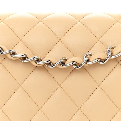 Chanel Lambskin Quilted Medium Double Flap Beige 8 of 11