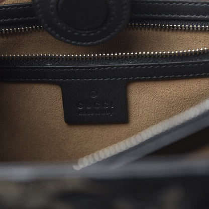 Gucci GG Supreme Monogram Arabesque Small Top Handle Bag Beige Black 6 of 10